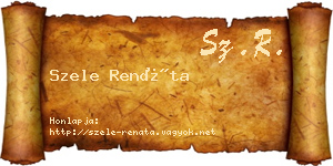 Szele Renáta névjegykártya