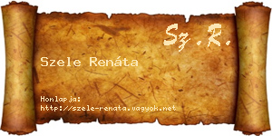Szele Renáta névjegykártya